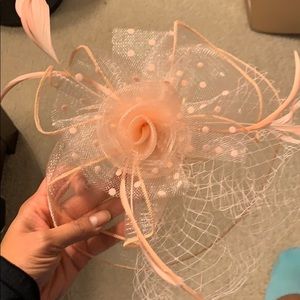Champagne color fascinator head piece